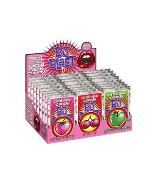 Pipedream PIPEDREAM BJ BLAST DISPLAY - STRAWBERRY - CHERRY - APPLE 36 PCS