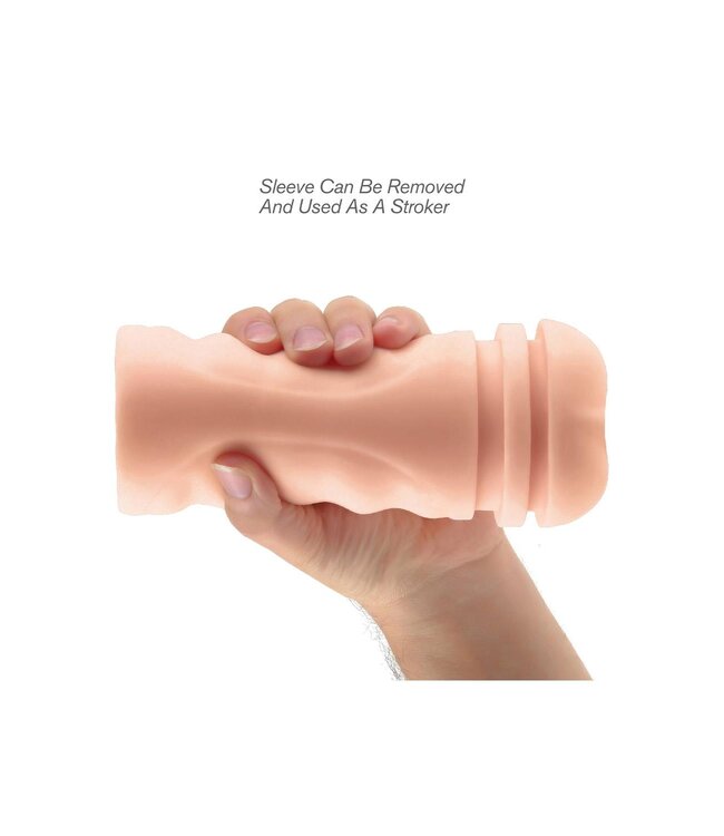 Pipedream PDX EXTREME MEGA GRIP VIBRATING STROKER PUSSY WHITE