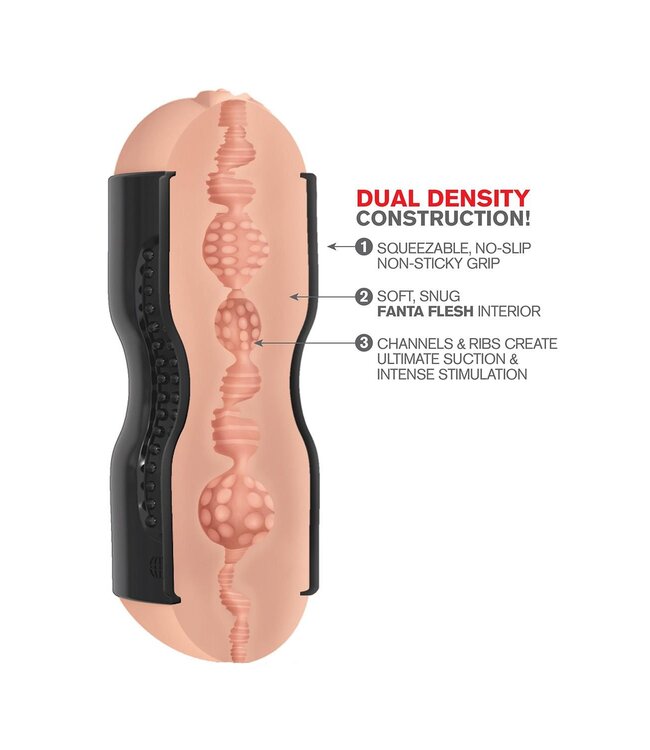 Pipedream PDX EXTREME TIGHT GRIP PUSSY & ASS MASTURBATOR BLACK