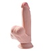 Pipedream KING COCK PLUS 7 INCH TRIPLE DENSITY COCK WITH SWINGING BALLS LIGHT