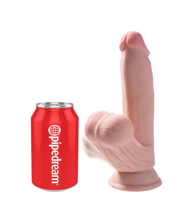 Pipedream KING COCK PLUS 7 INCH TRIPLE DENSITY COCK WITH SWINGING BALLS LIGHT