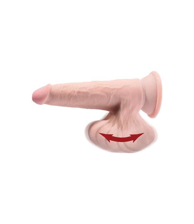 Pipedream KING COCK PLUS 7 INCH TRIPLE DENSITY COCK WITH SWINGING BALLS LIGHT