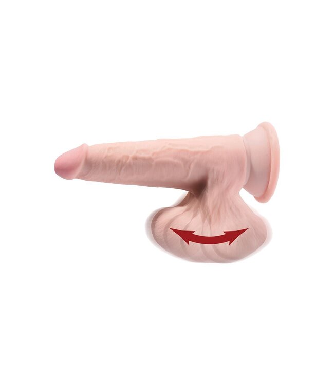 Pipedream KING COCK PLUS 6 INCH TRIPLE DENSITY COCK WITH SWINGING BALLS LIGHT