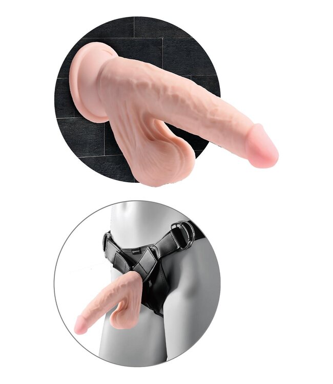 Pipedream KING COCK PLUS 6 INCH TRIPLE DENSITY COCK WITH SWINGING BALLS LIGHT