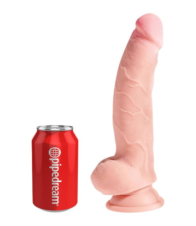 Pipedream KING COCK PLUS 8 INCH TRIPLE DENSITY FAT COCK WITH BALLS LIGHT