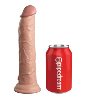 Pipedream KING COCK ELITE 9 INCH DUAL DENSITY VIBRATING SILICONE COCK WITH REMOTE LIGHT