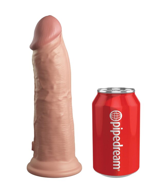 Pipedream KING COCK ELITE 8 INCH DUAL DENSITY VIBRATING SILICONE COCK LIGHT