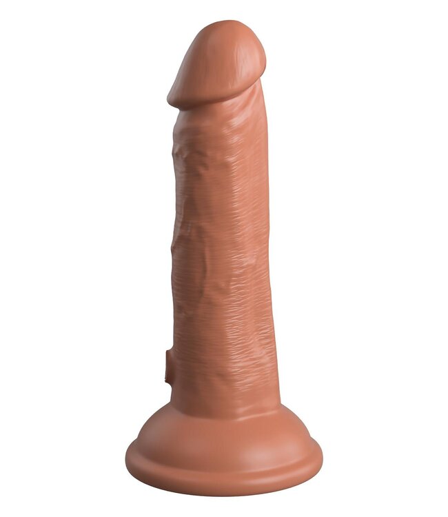 Pipedream KING COCK ELITE 6 INCH DUAL DENSITY VIBRATING SILICONE COCK TAN