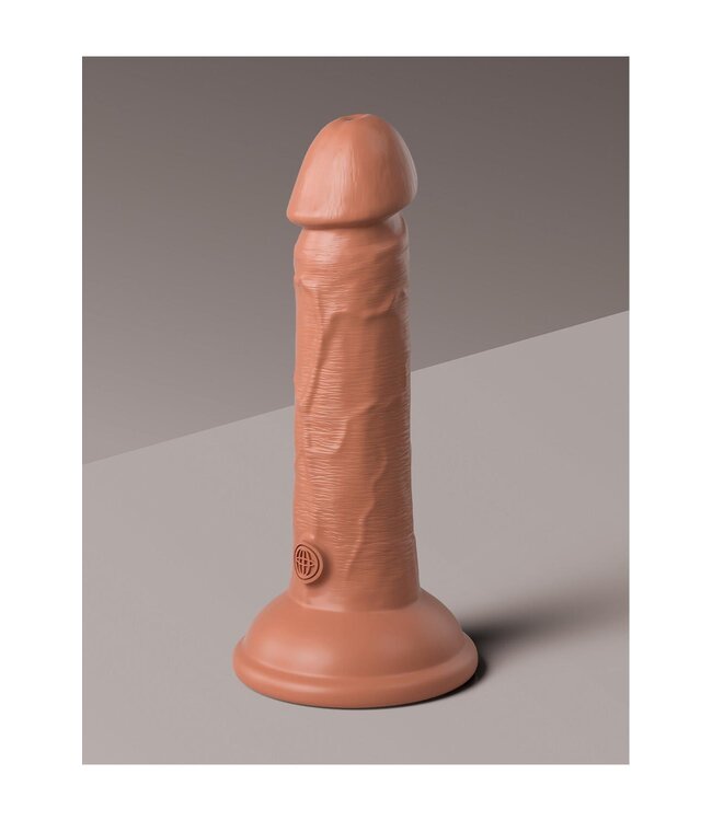Pipedream KING COCK ELITE 6 INCH DUAL DENSITY VIBRATING SILICONE COCK TAN