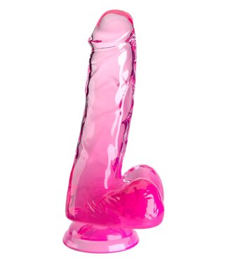 Pipedream KING COCK CLEAR 6 INCH COCK WITH BALLS PINK