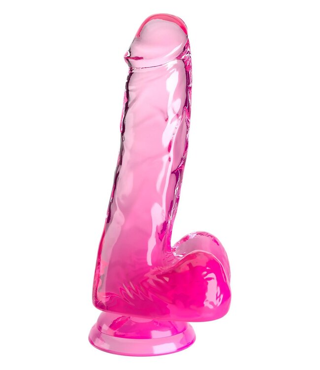Pipedream KING COCK CLEAR 6 INCH COCK WITH BALLS PINK
