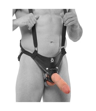 Pipedream KING COCK 10 INCH HOLLOW STRAP ON SUSPENDER SYSTEM LIGHT