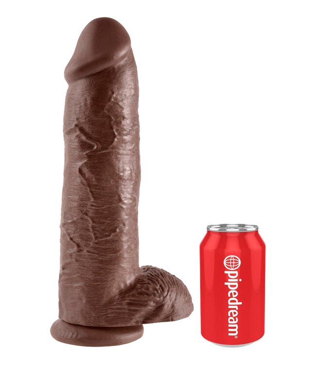 Pipedream KING COCK 12 INCH COCK WITH BALLS BROWN