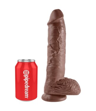 Pipedream KING COCK 10 INCH COCK WITH BALLS BROWN