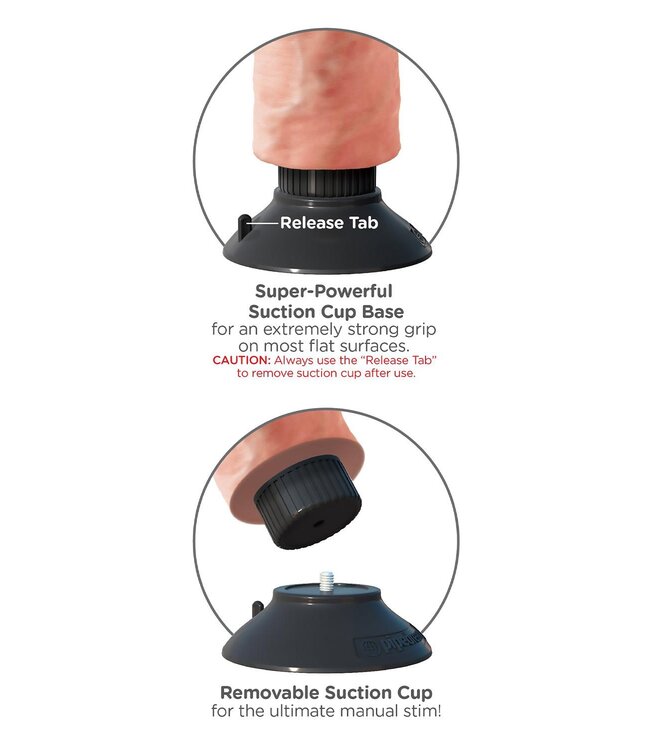 Pipedream KING COCK 8 INCH VIBRATING COCK WITH BALLS LIGHT