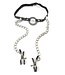 Pipedream FETISH FANTASY SERIES O-RING GAG NIPPLE CLAMPS BLACK