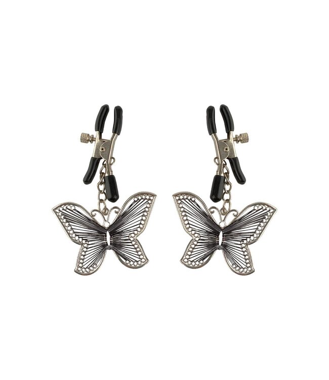 Pipedream FETISH FANTASY SERIES BUTTERFLY NIPPLE CLAMPS SILVER