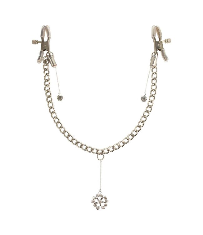 Pipedream FETISH FANTASY SERIES CRYSTAL NIPPLE CLAMPS SILVER