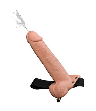Pipedream FETISH FANTASY SERIES 9 INCH SQUIRTING HOLLOW STRAP-ON LIGHT