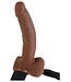 Pipedream FETISH FANTASY SERIES 9 INCH HOLLOW STRAP-ON WITH BALLS BROWN