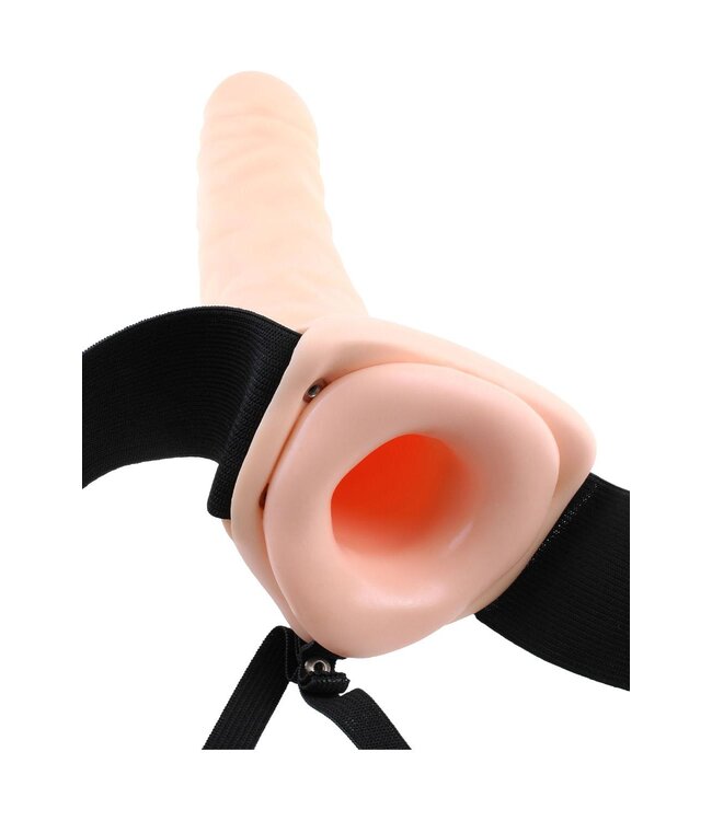 Pipedream FETISH FANTASY SERIES 8 INCH VIBRATING HOLLOW STRAP-ON LIGHT