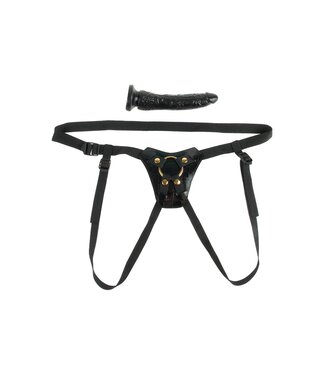 Pipedream FETISH FANTASY GOLD DESIGNER STRAP-ON BLACK