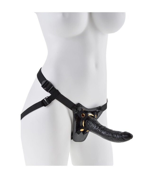 Pipedream FETISH FANTASY GOLD DESIGNER STRAP-ON BLACK