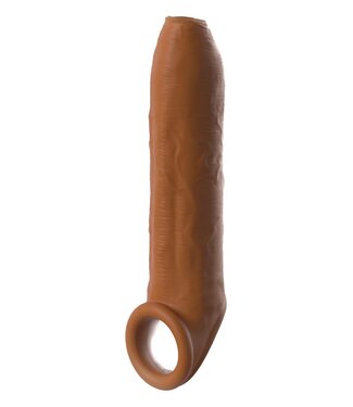 Pipedream FANTASY X-TENSIONS ELITE UNCUT 7 INCH EXTENSION SLEEVE WITH STRAP TAN