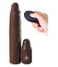Pipedream FANTASY X-TENSIONS ELITE 9 INCH SLEEVE VIBRATING 3 INCH PLUG WITH REMOTE BROWN