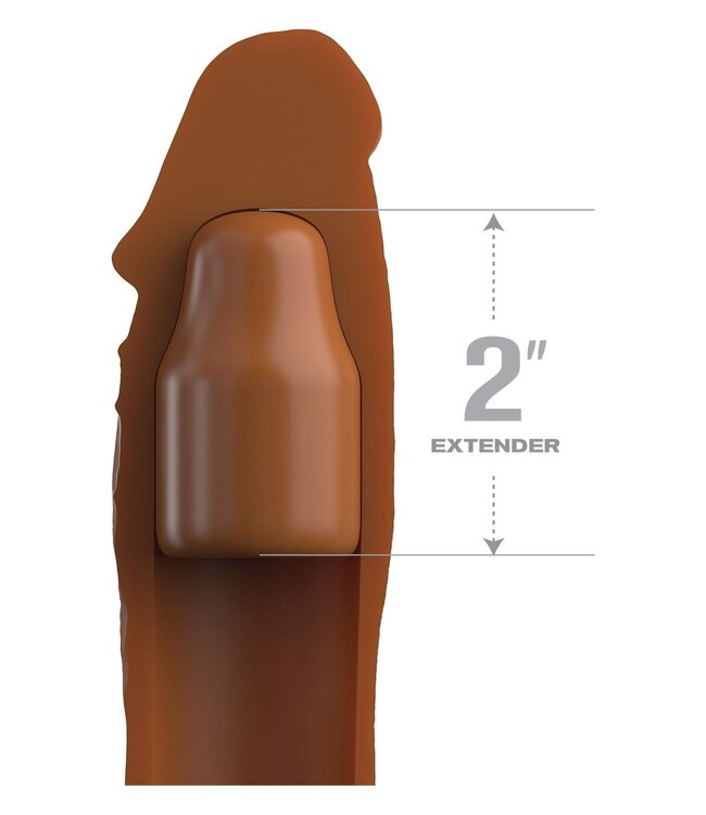 Pipedream FANTASY X-TENSIONS ELITE 8 INCH SLEEVE WITH 2 INCH PLUG TAN