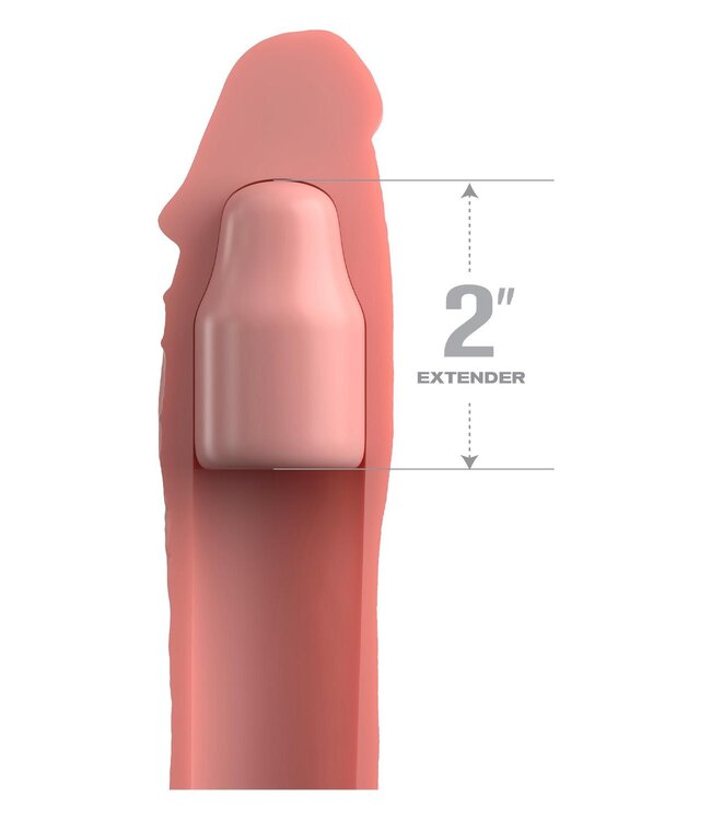 Pipedream FANTASY X-TENSIONS ELITE 8 INCH SLEEVE WITH 2 INCH PLUG LIGHT