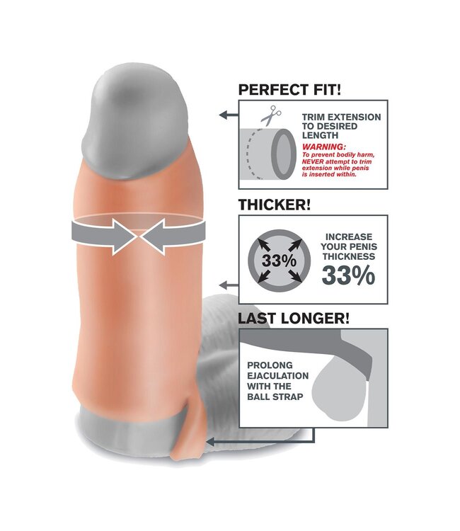 Pipedream FANTASY X-TENSIONS REAL FEEL ENHANCER XL LIGHT