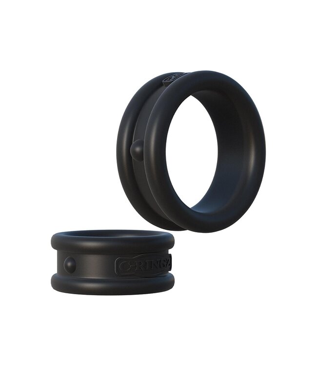 Pipedream FANTASY C-RINGZ MAX-WIDTH SILICONE RINGS BLACK