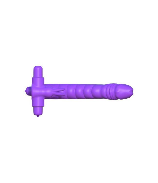 Pipedream FANTASY C-RINGZ SILICONE DOUBLE PENETRATOR RABBIT PURPLE