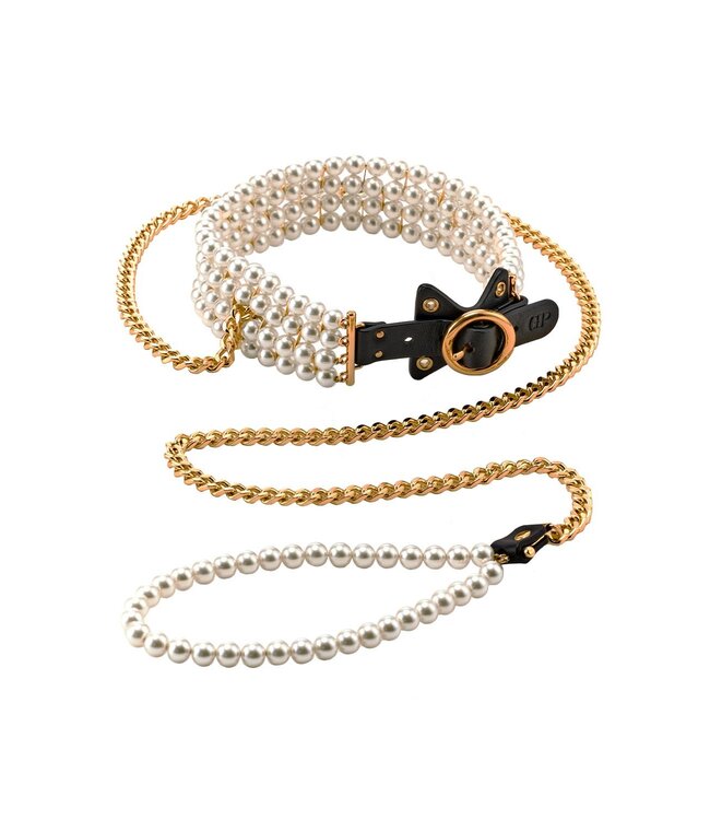 Guilty Pleasure GUILTY PLEASURE LUMINIOUS PEARL LEASH AND COLLAR