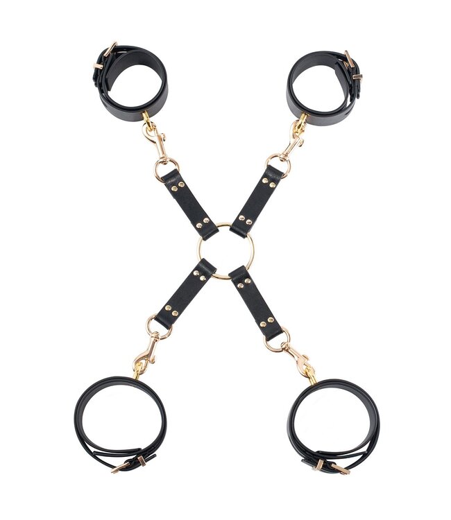 Guilty Pleasure BDSM GP PREMIUM HOG TIE SET BLACK
