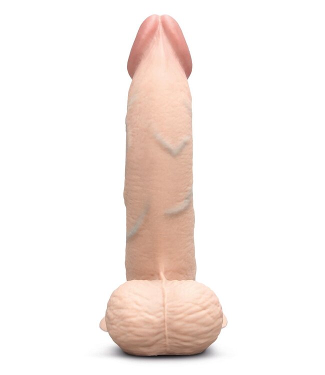 b-Vibe B-VIBE SLIPSKIN REALISTIC SILICONE DILDO 8 INCH CURVED CREAM