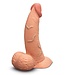 b-Vibe B-VIBE SLIPSKIN REALISTIC SILICONE DILDO 6.5 INCH CURVED MOCHA