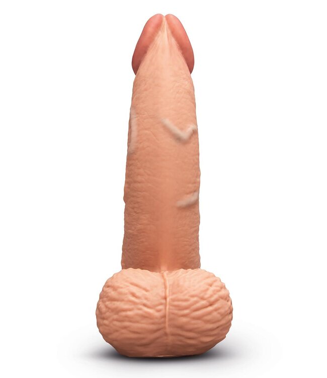 b-Vibe B-VIBE SLIPSKIN REALISTIC SILICONE DILDO 6.5 INCH CURVED MOCHA