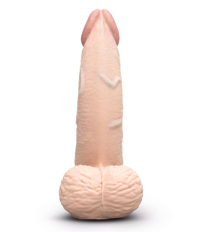 b-Vibe B-VIBE SLIPSKIN REALISTIC SILICONE DILDO 6.5 INCH CURVED CREAM