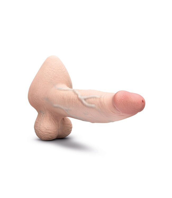 b-Vibe B-VIBE SLIPSKIN REALISTIC SILICONE DILDO 9 INCH GIRTHY CREAM