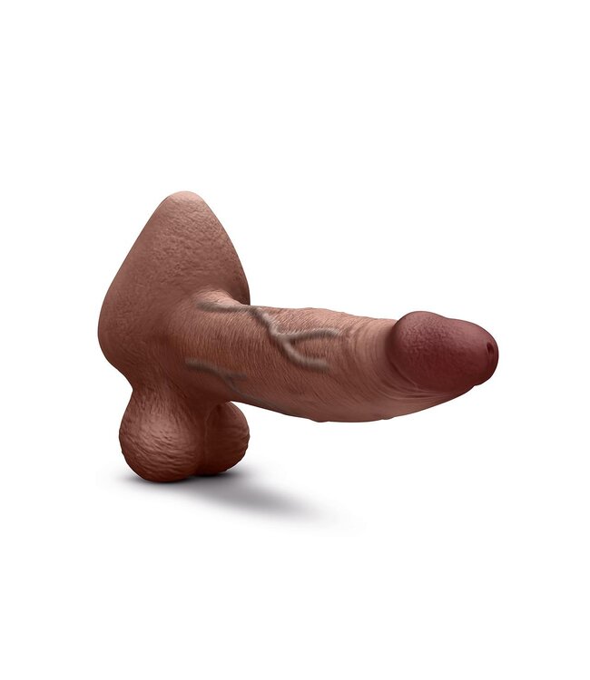 b-Vibe B-VIBE SLIPSKIN REALISTIC SILICONE DILDO 9 INCH GIRTHY BROWN