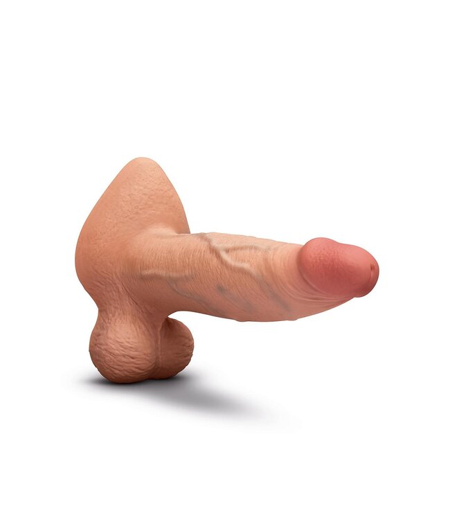 b-Vibe B-VIBE SLIPSKIN REALISTIC SILICONE DILDO 8 INCH GIRTHY MOCHA