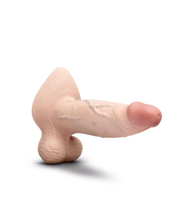 b-Vibe B-VIBE SLIPSKIN REALISTIC SILICONE DILDO 8 INCH GIRTHY CREAM