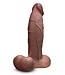 b-Vibe B-VIBE SLIPSKIN REALISTIC SILICONE DILDO 8 INCH GIRTHY BROWN