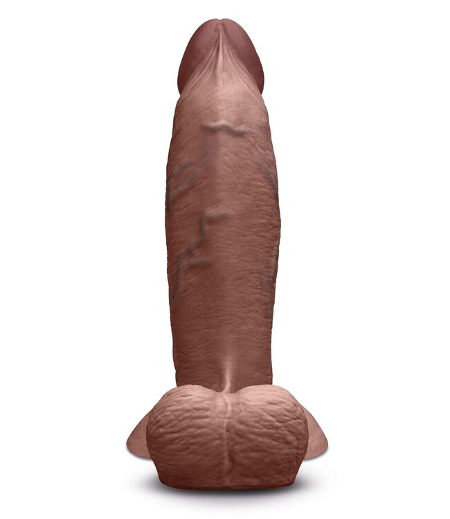 b-Vibe B-VIBE SLIPSKIN REALISTIC SILICONE DILDO 8 INCH GIRTHY BROWN