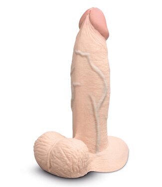 b-Vibe B-VIBE SLIPSKIN REALISTIC SILICONE DILDO 7 INCH GIRTHY CREAM