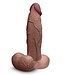 b-Vibe B-VIBE SLIPSKIN REALISTIC SILICONE DILDO 7 INCH GIRTHY BROWN
