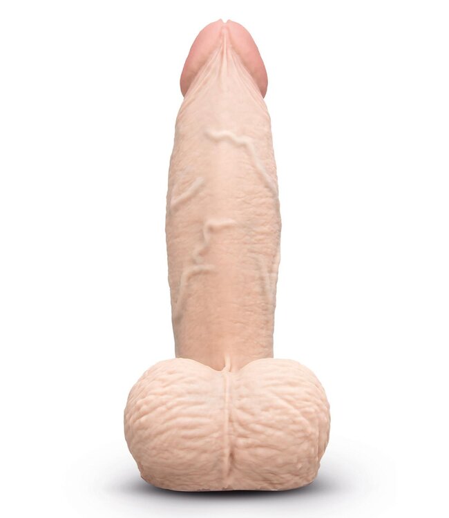 b-Vibe B-VIBE SLIPSKIN REALISTIC SILICONE DILDO 6 INCH GIRTHY CREAM