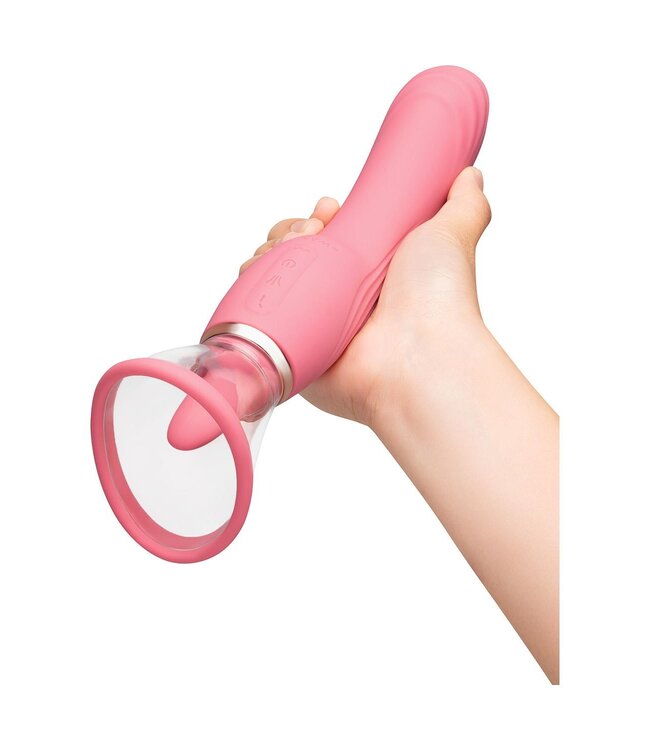 le WAND LE WAND LICK 3-1 DOUBLE ENDED VIBE WITH LICKING TONGUE STIMULATOR